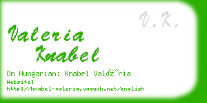 valeria knabel business card